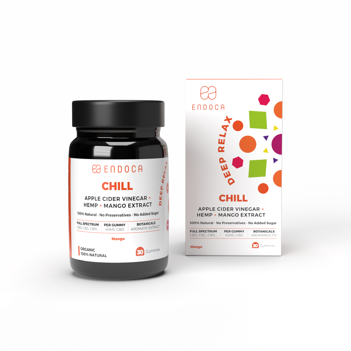 Endoca CBD Gummies “Chill” 1200 mg CBD, Mango