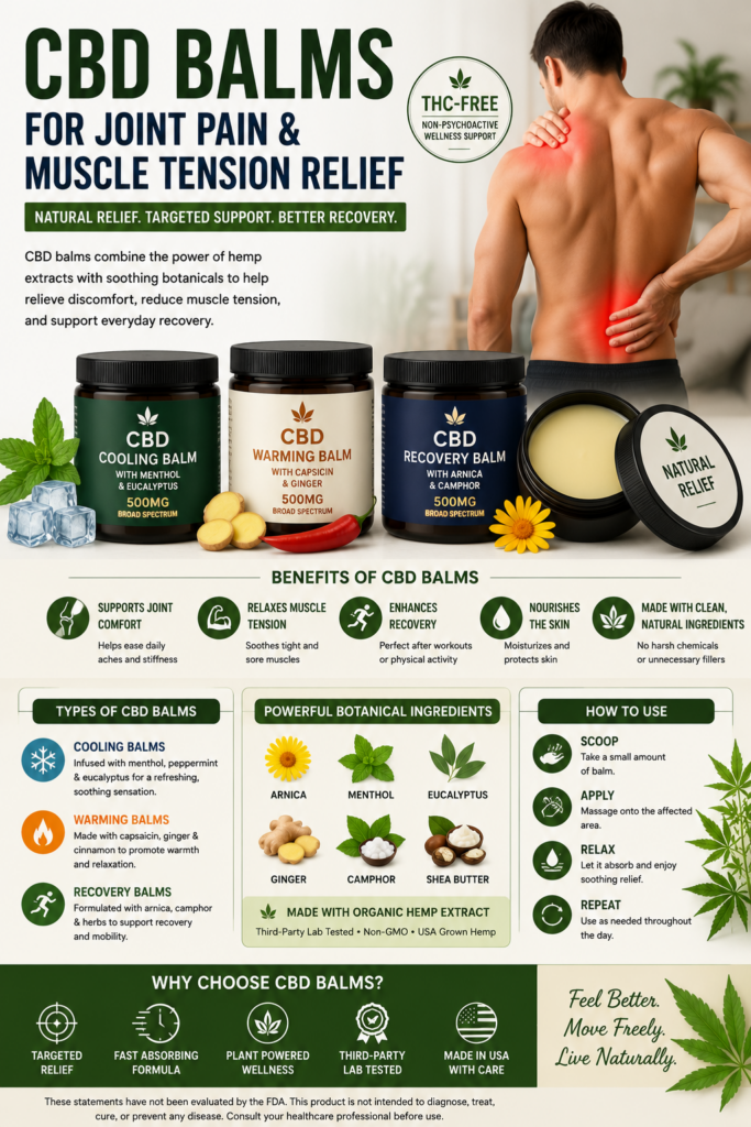 CBD Balms for Joint Pain and Muscle Tension Relief