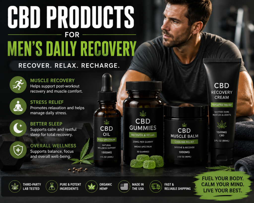 Best CBD Products for Men’s Daily Recovery and Relaxation