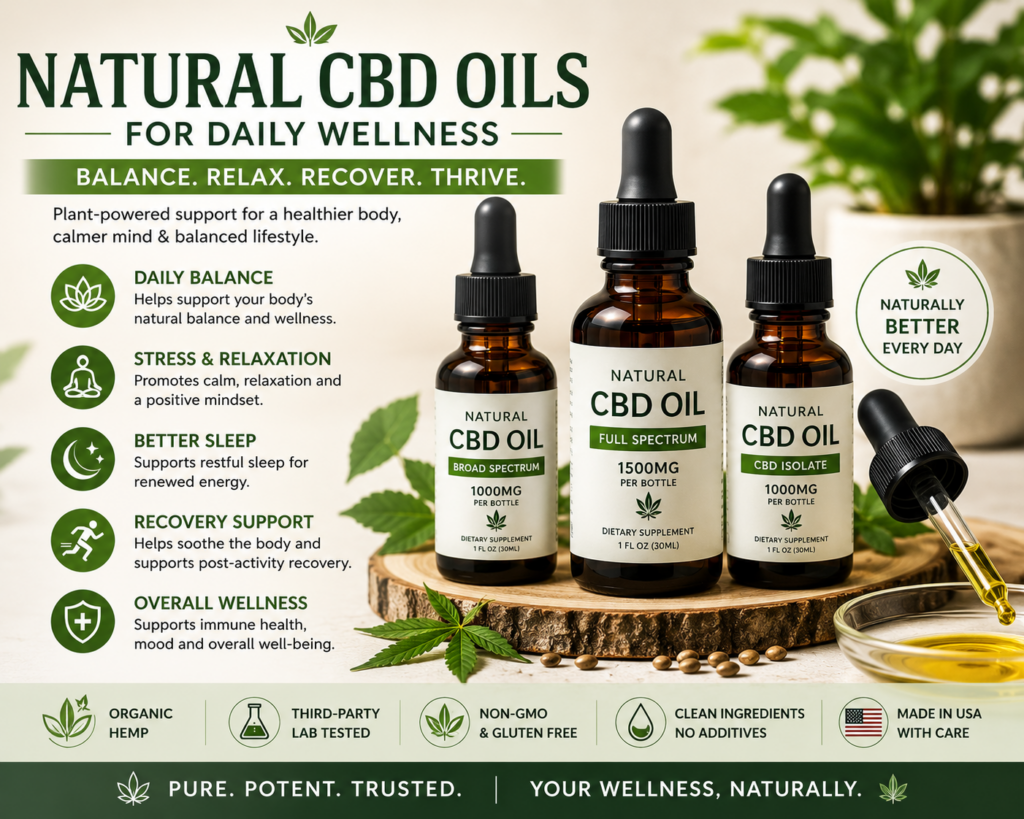 Best Natural CBD Oils for Daily Wellness and Balance