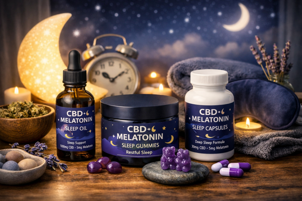 CBD Products with Melatonin for Sleep Support